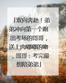 双向奔赴！弟弟冲向第一个跑出考场的哥哥，送上肉嘟嘟的吻，哥哥：考完最想陪弟弟
