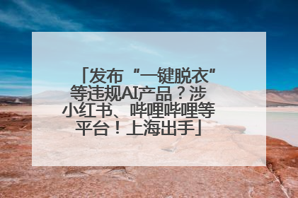发布“一键脱衣”等违规AI产品？涉小红书、哔哩哔哩等平台！上海出手