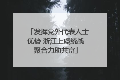发挥党外代表人士优势 浙江上虞统战聚合力助共富