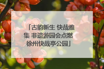古韵新生 快哉雅集 非遗游园会点燃徐州快哉亭公园
