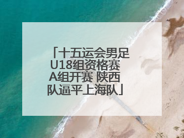 十五运会男足U18组资格赛A组开赛 陕西队逼平上海队