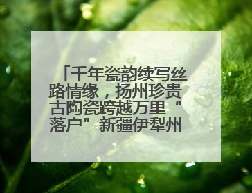 千年瓷韵续写丝路情缘，扬州珍贵古陶瓷跨越万里“落户”新疆伊犁州博物馆
