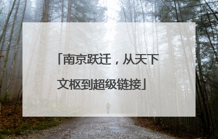 南京跃迁，从天下文枢到超级链接