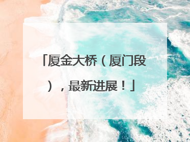 厦金大桥（厦门段），最新进展！