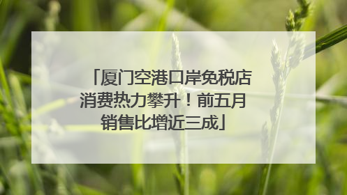 厦门空港口岸免税店消费热力攀升！前五月销售比增近三成