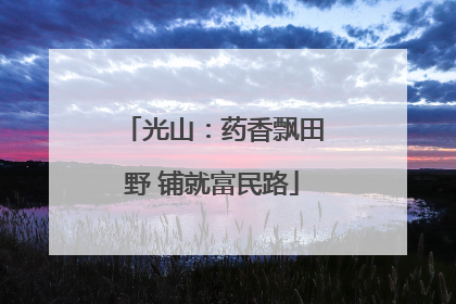 光山：药香飘田野 铺就富民路