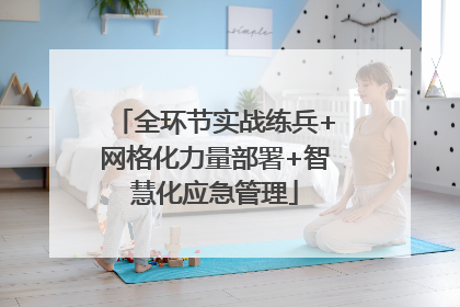 全环节实战练兵+网格化力量部署+智慧化应急管理