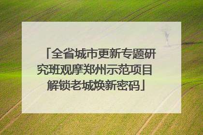 全省城市更新专题研究班观摩郑州示范项目 解锁老城焕新密码