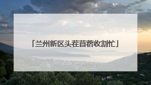 兰州新区头茬苜蓿收割忙
