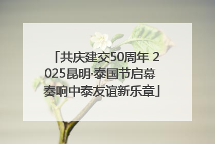 共庆建交50周年 2025昆明·泰国节启幕 奏响中泰友谊新乐章