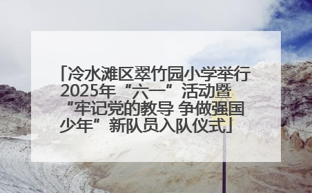冷水滩区翠竹园小学举行2025年“六一”活动暨“牢记党的教导 争做强国少年”新队员入队仪式