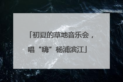 初夏的草地音乐会，唱“嗨”杨浦滨江