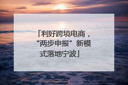利好跨境电商，“两步申报”新模式落地宁波