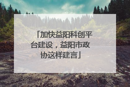 加快益阳科创平台建设，益阳市政协这样建言