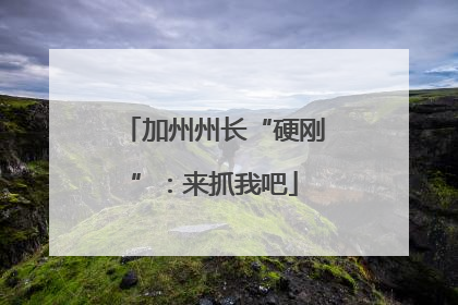 加州州长“硬刚”：来抓我吧