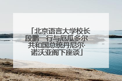 北京语言大学校长段鹏一行与厄瓜多尔共和国总统丹尼尔·诺沃亚阁下座谈