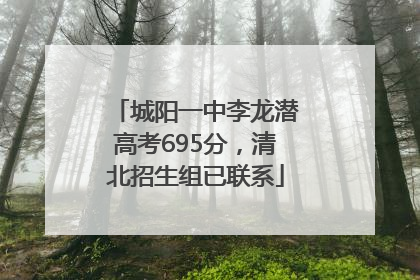 城阳一中李龙潜高考695分，清北招生组已联系