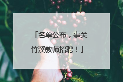 名单公布，事关竹溪教师招聘！