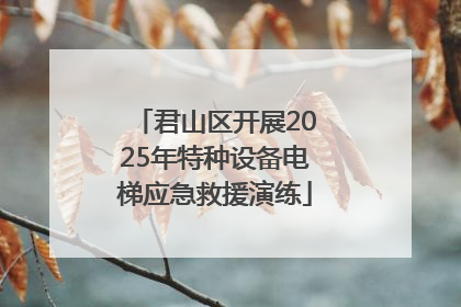 君山区开展2025年特种设备电梯应急救援演练