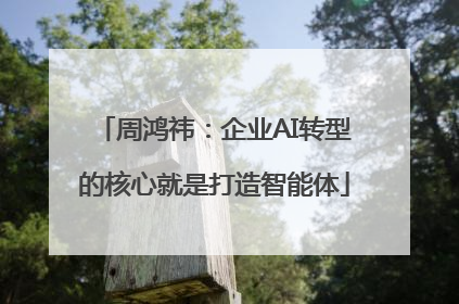 周鸿祎：企业AI转型的核心就是打造智能体