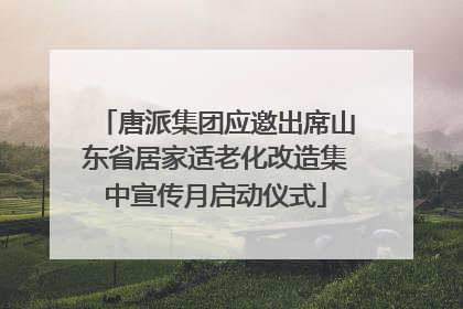 唐派集团应邀出席山东省居家适老化改造集中宣传月启动仪式