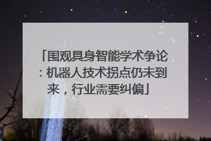 围观具身智能学术争论：机器人技术拐点仍未到来，行业需要纠偏