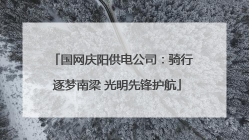 国网庆阳供电公司：骑行逐梦南梁 光明先锋护航