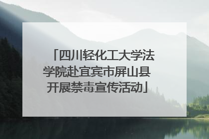 四川轻化工大学法学院赴宜宾市屏山县开展禁毒宣传活动