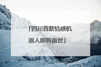 四川首款情感机器人即将面世