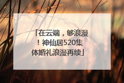 在云端，够浪漫！神仙居520集体婚礼浪漫再续