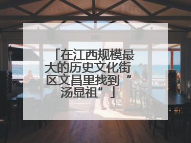 在江西规模最大的历史文化街区文昌里找到“汤显祖”