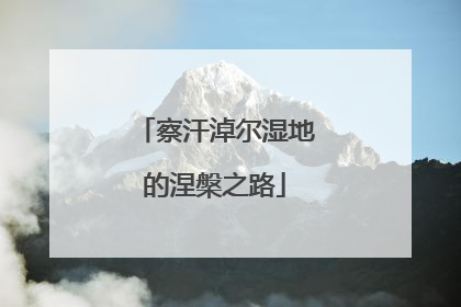 察汗淖尔湿地的涅槃之路