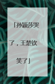 孙颖莎哭了，王楚钦笑了