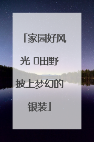 家园好风光 ⎮田野披上梦幻的银装