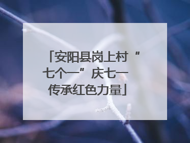 安阳县岗上村“七个一”庆七一 传承红色力量