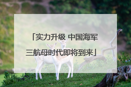 实力升级 中国海军三航母时代即将到来