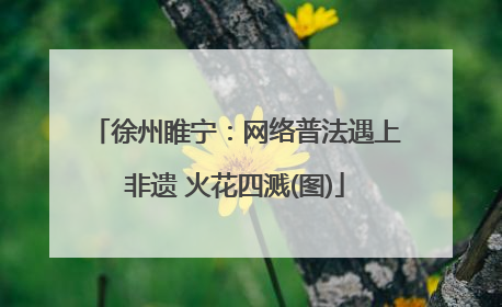 徐州睢宁：网络普法遇上非遗 火花四溅(图)