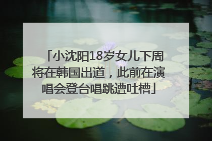 小沈阳18岁女儿下周将在韩国出道，此前在演唱会登台唱跳遭吐槽