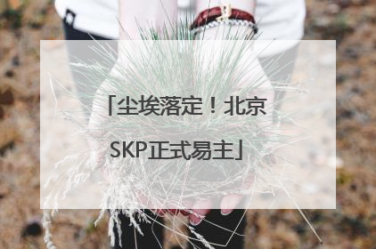 尘埃落定！北京SKP正式易主