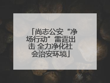 尚志公安“净场行动”雷霆出击 全力净化社会治安环境