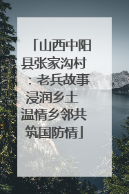山西中阳县张家沟村：老兵故事浸润乡土 温情乡邻共筑国防情
