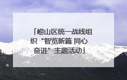 崂山区统一战线组织“智览新篇 同心奋进”主题活动
