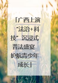 广西上演“法治+科技”沉浸式普法盛宴 护航青少年成长