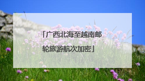 广西北海至越南邮轮旅游航次加密