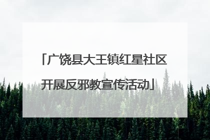 广饶县大王镇红星社区开展反邪教宣传活动