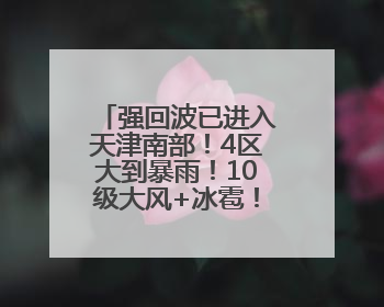 强回波已进入天津南部！4区大到暴雨！10级大风+冰雹！最新预报→