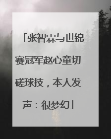 张智霖与世锦赛冠军赵心童切磋球技，本人发声：很梦幻
