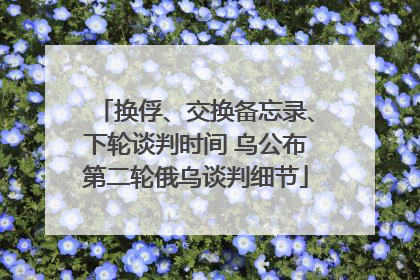 换俘、交换备忘录、下轮谈判时间 乌公布第二轮俄乌谈判细节