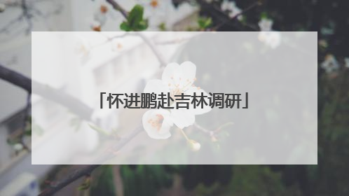 怀进鹏赴吉林调研