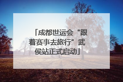 成都世运会“跟着赛事去旅行”武侯站正式启动